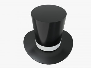 magician cylinder hat 3D Model