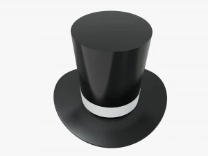 magician cylinder hat 3D Model