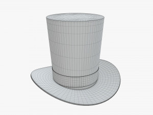magician cylinder hat 3D Model