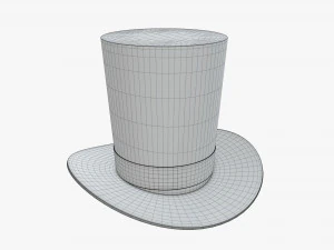 magician cylinder hat 3D Model