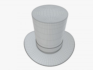 magician cylinder hat 3D Model