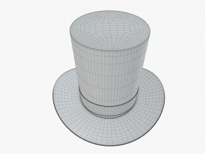 magician cylinder hat 3D Model