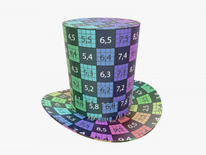 magician cylinder hat 3D Model