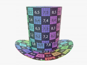 magician cylinder hat 3D Model