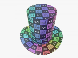 magician cylinder hat 3D Model