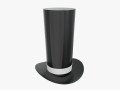 Magician cylinder hat tall 3D Model