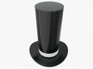 magician cylinder hat tall 3D Model