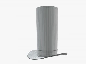 magician cylinder hat tall 3D Model