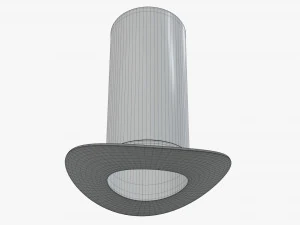 magician cylinder hat tall 3D Model