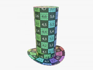 magician cylinder hat tall 3D Model