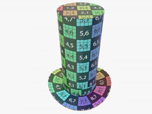 magician cylinder hat tall 3D Model