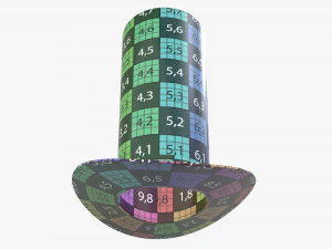 magician cylinder hat tall 3D Model