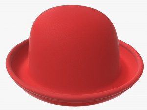 hat red bowler 3D Model