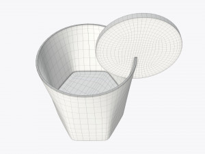 orange juice and straw in a rocks glass Modelo 3D
