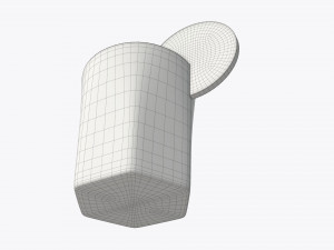 orange juice and straw in a rocks glass Modelo 3D