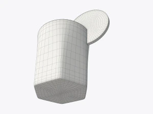 orange juice and straw in a rocks glass 3D Model