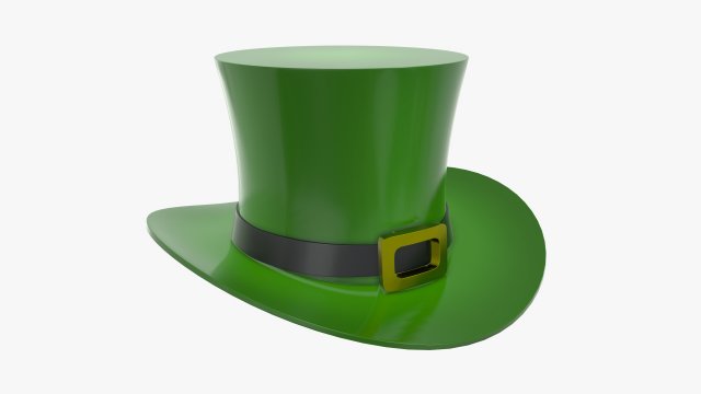 st patrick day green hat Modelo 3D .c4d .max .obj .3ds .fbx .stl .blend 