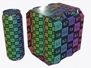 cluster-pak carton packaging for four beer cans 500 ml 3Dモデル