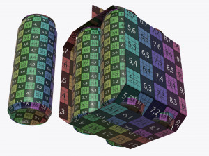 cluster-pak carton packaging with handle for four beer cans 500 ml 3D Model