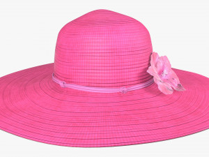 summer floppy woman hat 01 3D Model