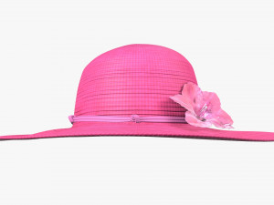 summer floppy woman hat 01 3D Model