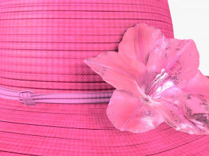 summer floppy woman hat 01 3D Model