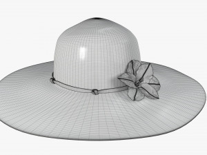 summer floppy woman hat 01 3D Model