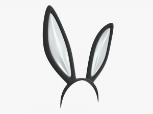 headband with bunny ears 01 Modelo 3D