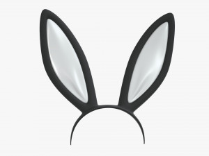 headband with bunny ears 01 3D-Modell