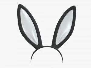 headband with bunny ears 01 3D Model