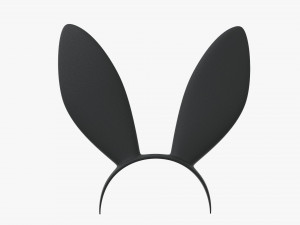 headband with bunny ears 01 3D-Modell