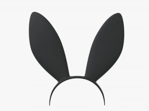 headband with bunny ears 01 3D Model