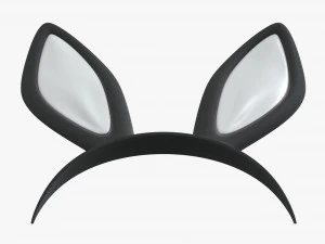 headband with bunny ears 01 3D Model