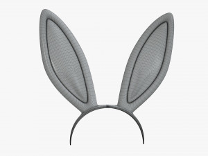 headband with bunny ears 01 3D-Modell