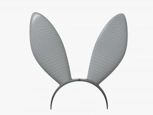 headband with bunny ears 01 3D Model