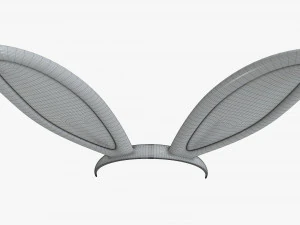 headband with bunny ears 01 3D Model