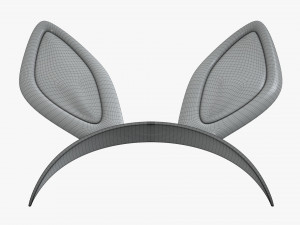 headband with bunny ears 01 3D-Modell