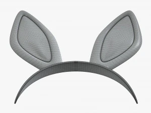 headband with bunny ears 01 3D Model