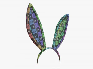 headband with bunny ears 01 3D Model