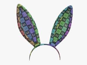 headband with bunny ears 01 3D Model