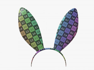 headband with bunny ears 01 3D-Modell