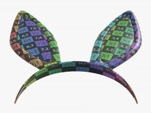 headband with bunny ears 01 3D Model