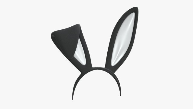 headband with bunny ears 02 3D Model .c4d .max .obj .3ds .fbx .stl .blend 