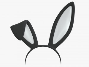 headband with bunny ears 02 3D Model