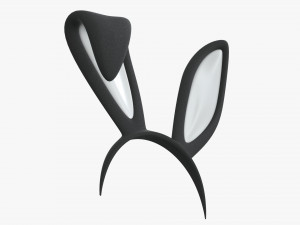 headband with bunny ears 02 3D Model
