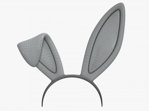 headband with bunny ears 02 3D Model