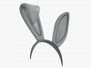 headband with bunny ears 02 3D Model