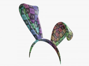 headband with bunny ears 03 Modèle 3D