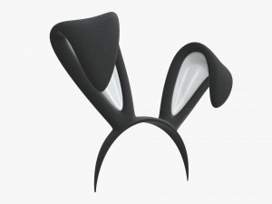 headband with bunny ears 03 3D Model