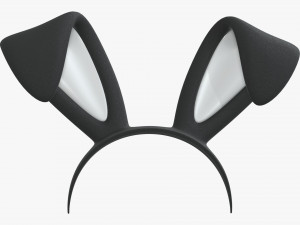 headband with bunny ears 03 Modèle 3D